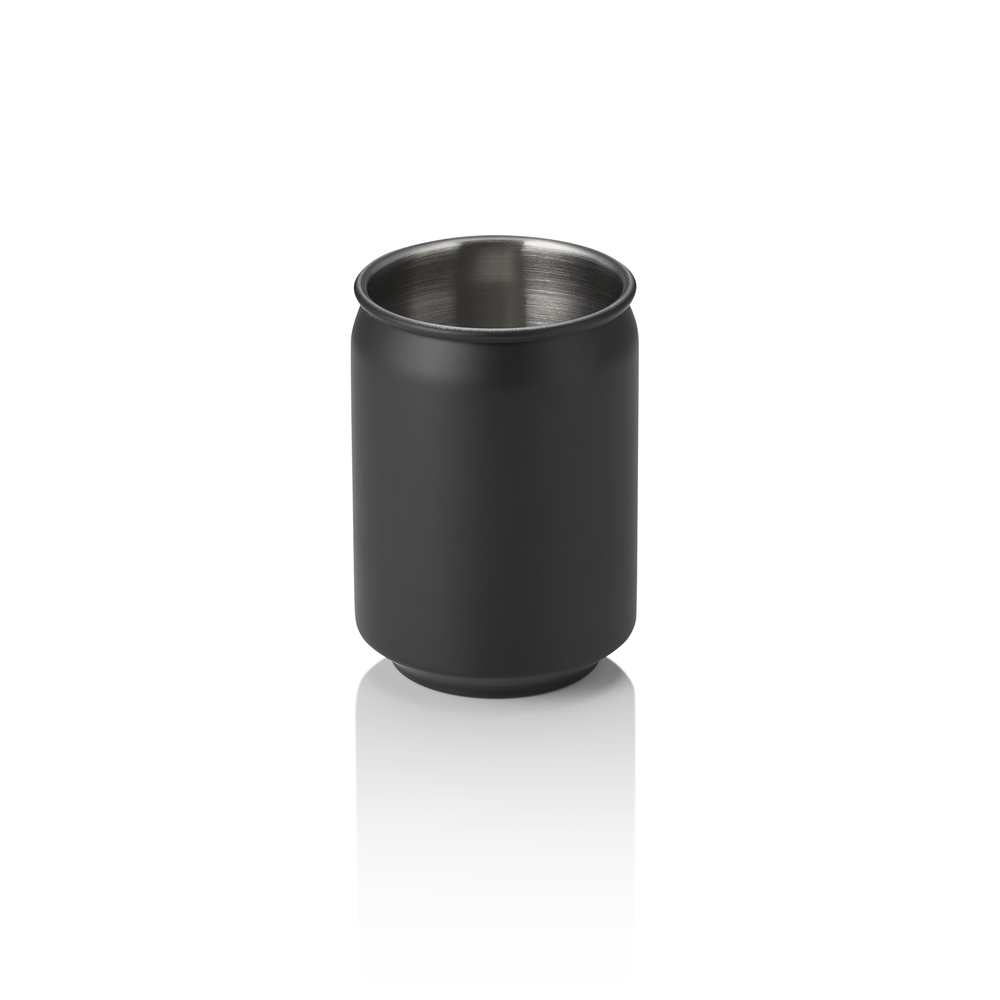 WAS Cup NOCTURN, 0,35 ltr., Ø 7 cm, Höhe 10,5 cm, schwarz matt, Chromnickelstahl
