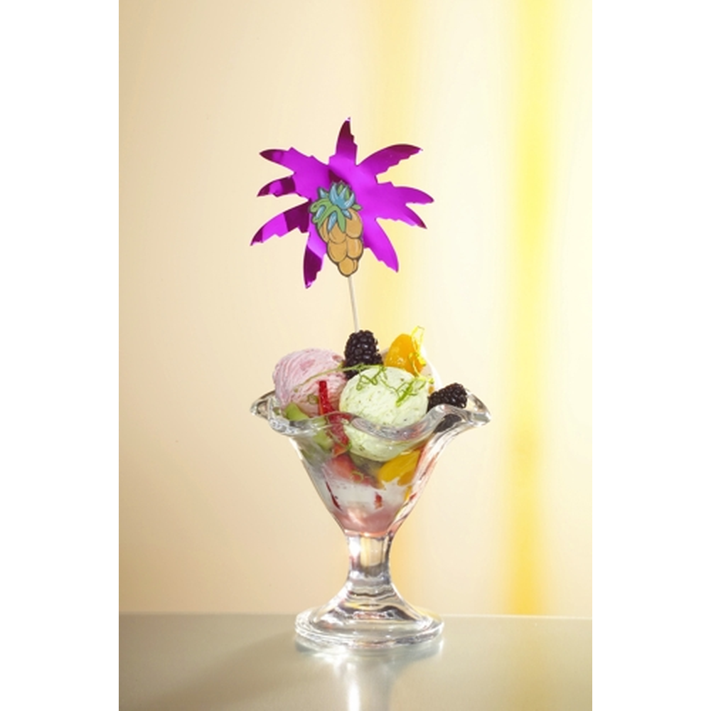 Papstar Deko-Picker 19,5 cm farbig sortiert "Palmblätter"