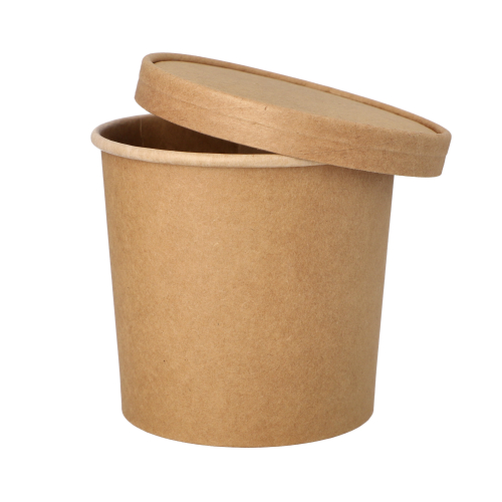 Papstar Suppenbecher, Pappe rund 760 ml Ø 11,5 cm · 11 cm braun