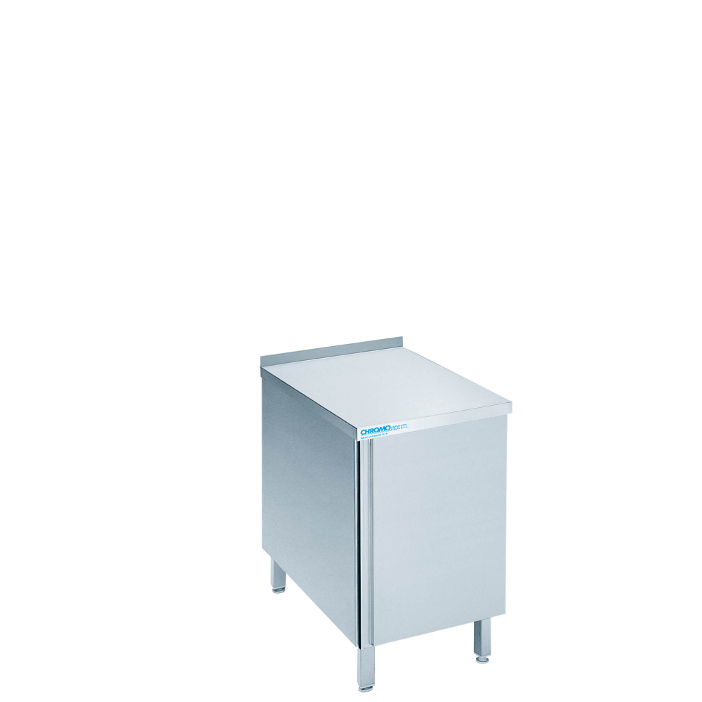 Chromonorm Arbeitsschrank mit Flügeltür, mit Tischplatte hinten auf - 400x600x85