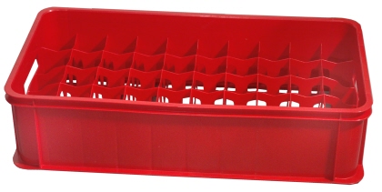 Contacto Gläserkasten 50 Fächer, rot