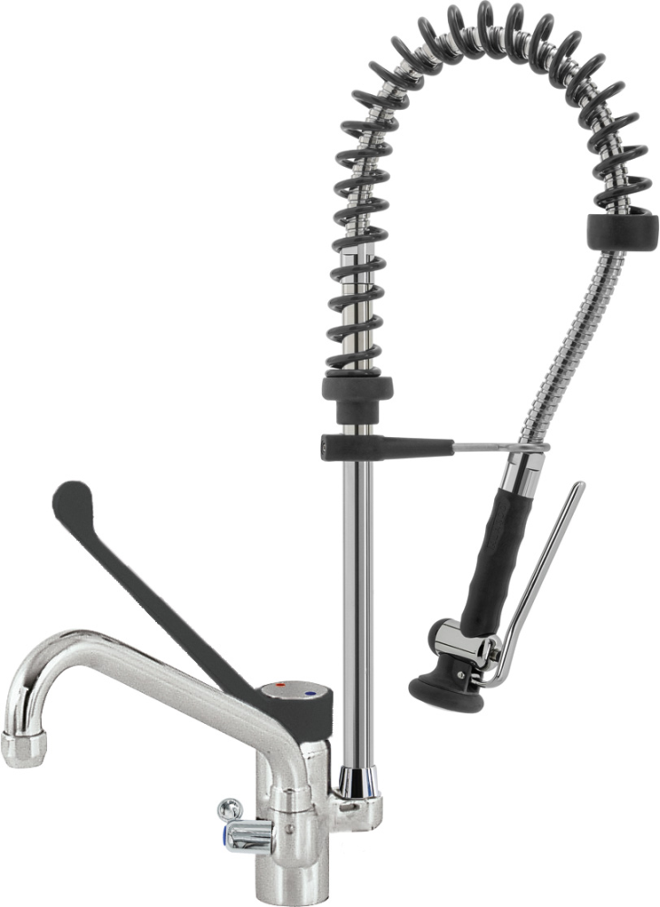 KBS STYL SHRINK Geschirrwaschbrause mit Schwenkhahn und BEST-SEMI Brausekopf