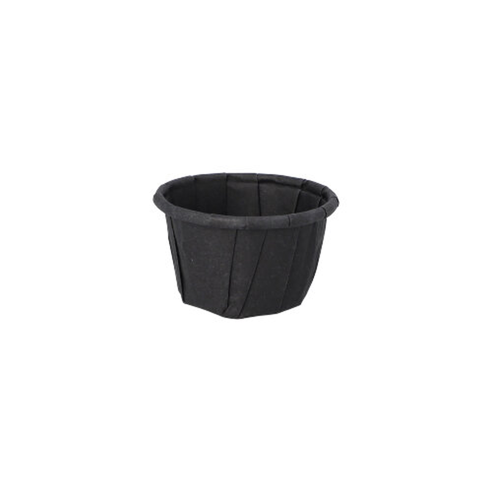 Papstar Dressingbecher, Papier 10 ml Ø 3,5 cm · 2,2 cm schwarz