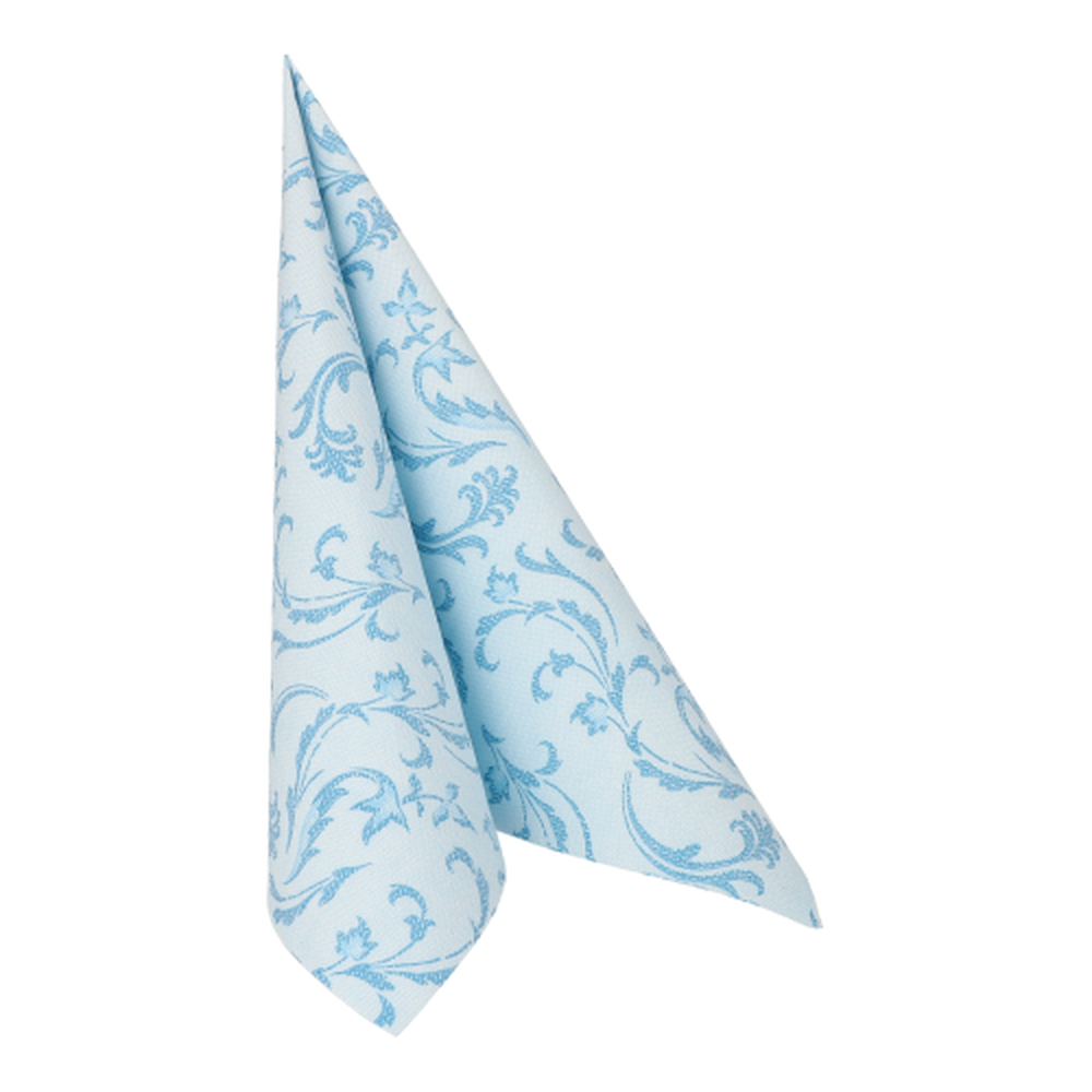 Papstar Servietten "ROYAL Collection" 1/4-Falz 40 cm x 40 cm türkis "Damascato"