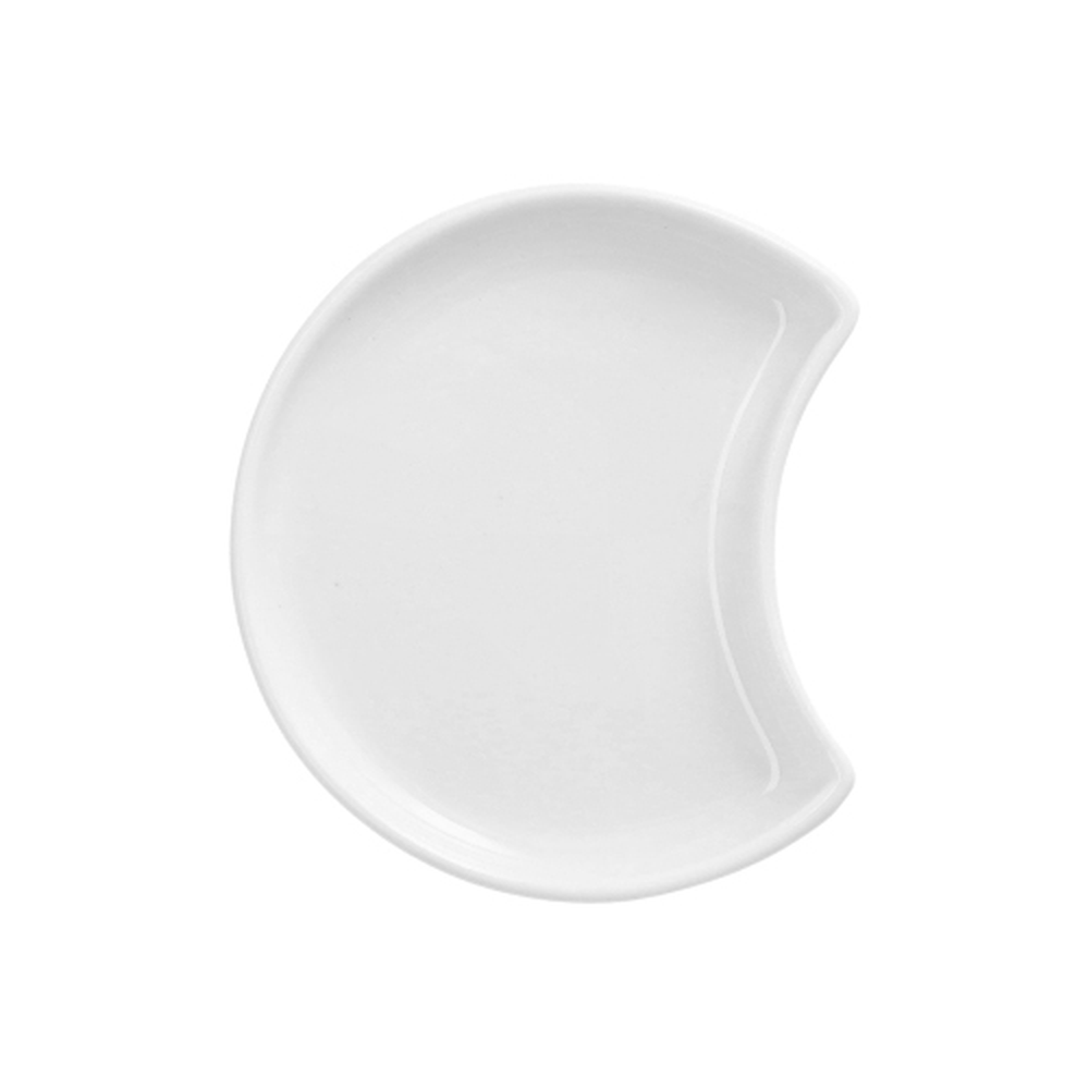 Papstar Teller Porzellan Halbmond Ø 9 cm · 1,2 cm weiss "Ano"