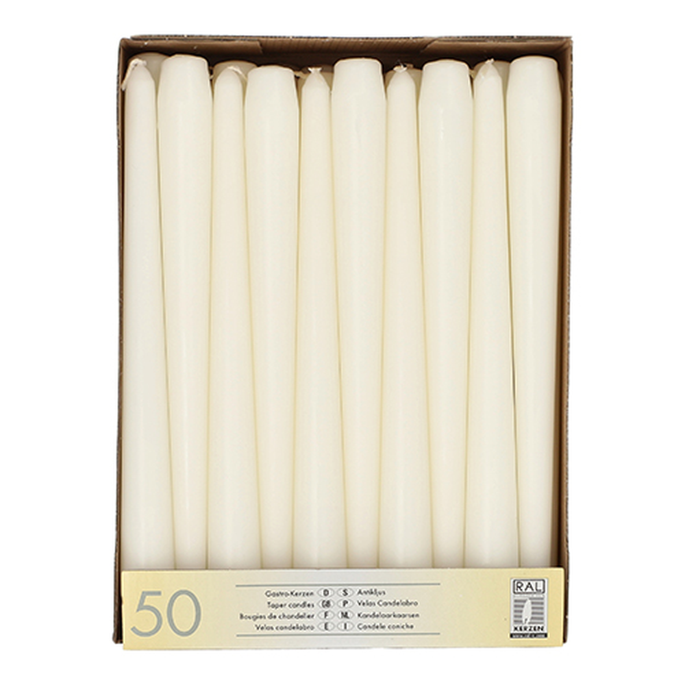 Papstar Leuchterkerzen Ø 2,2 cm · 25 cm weiss