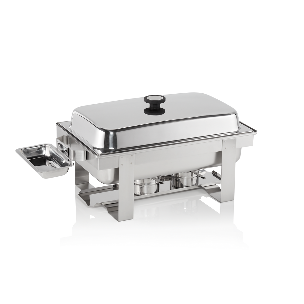 WAS Chafing Dish GN 1/1, 62 x 35 x 22,5 cm, stapelbar, Chromnickelstahl