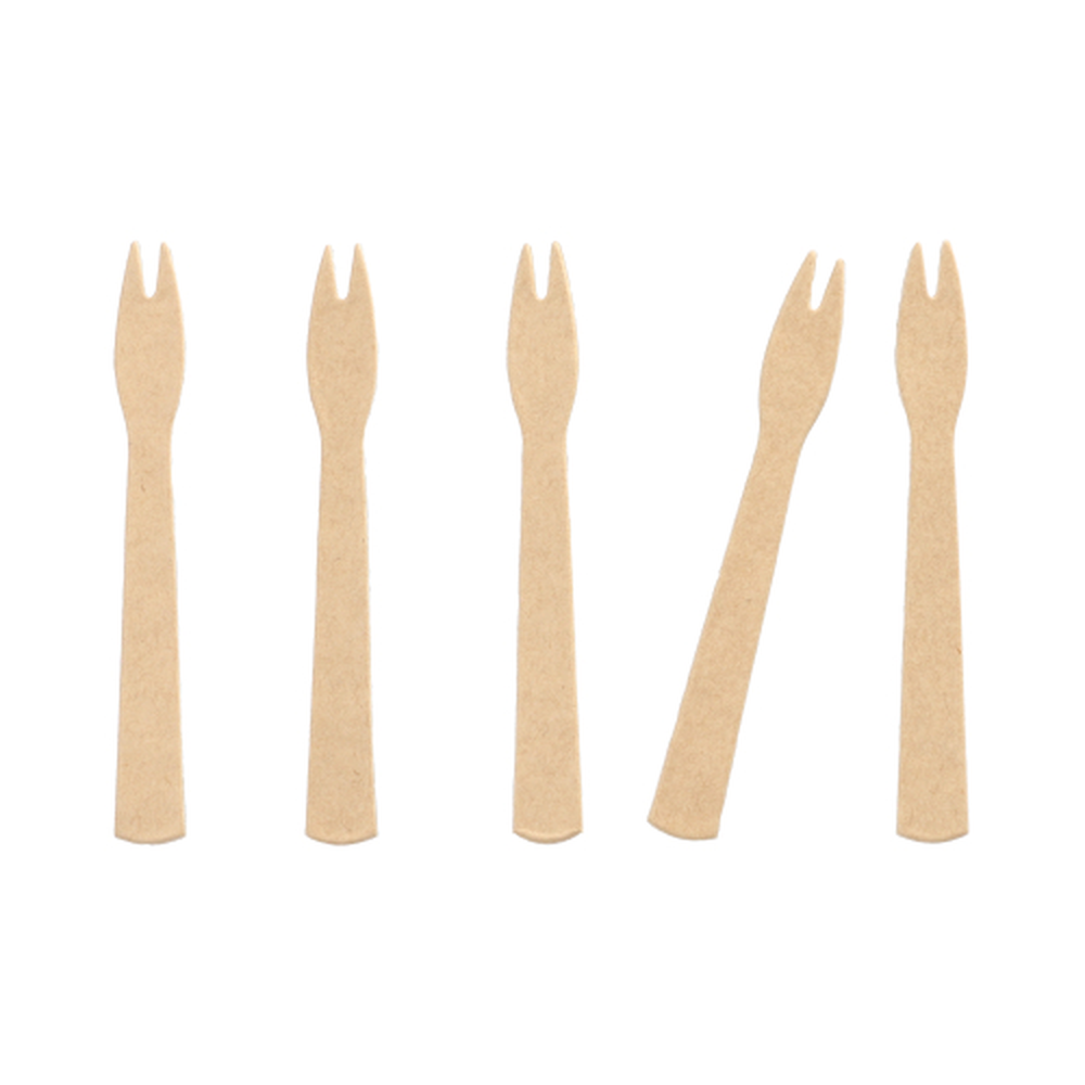 Papstar Pommes-Frites-Gabeln, Papier "pure" 8,5 cm braun