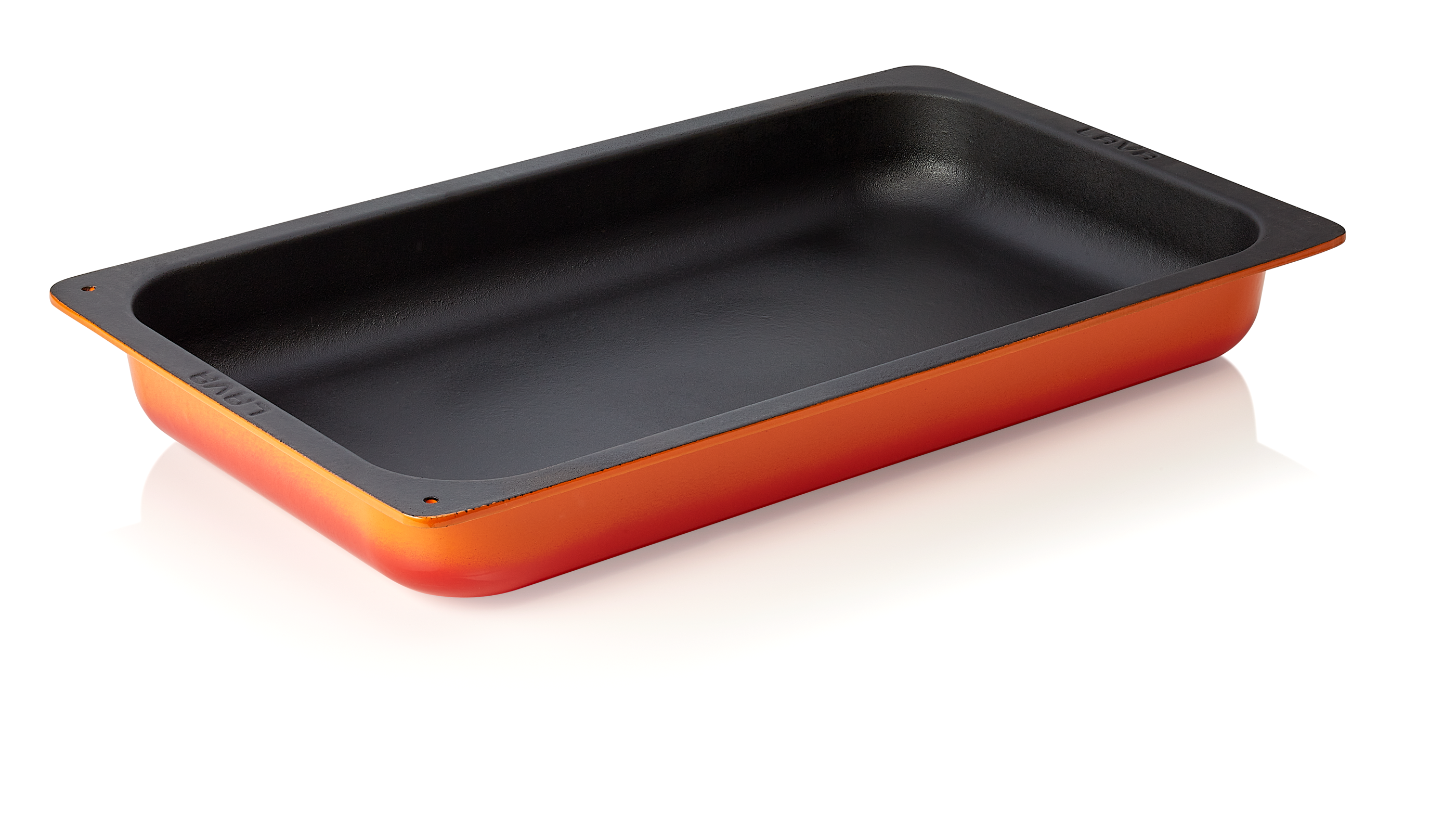 WAS GN Behälter 1/1 GN Höhe 65 mm 53 x 32,5 x 6,5 cm orange Gusseisen