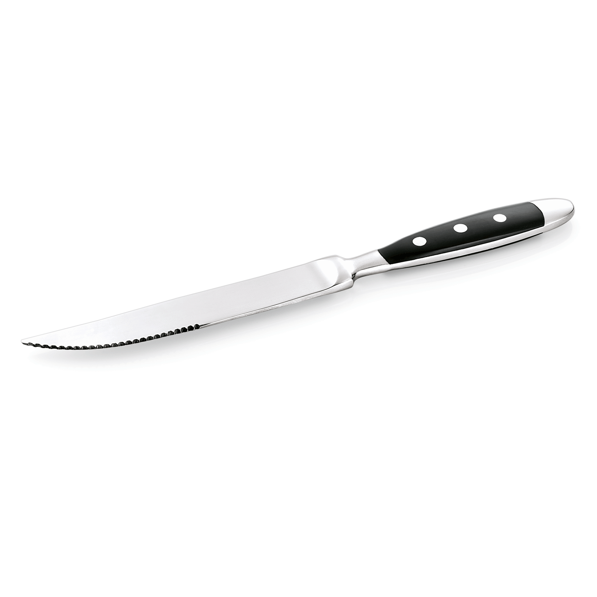 WAS Steakmesser BISTRO, 21,5 cm, mit Kunststoffgriff, Set á 12 Stück, Chromstahl