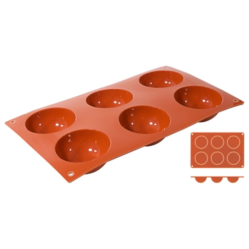 Contacto Silikon-Backmatte Halbkugel, 7 cm
