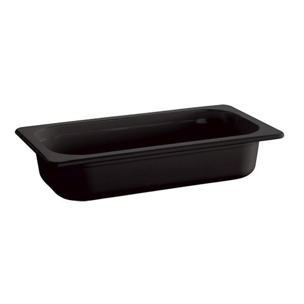 APS GN 1/4 Behälter - ECO LINE- 26,5 x 16,2 cm, Tiefe: 100 mm , Melamin, schwarz