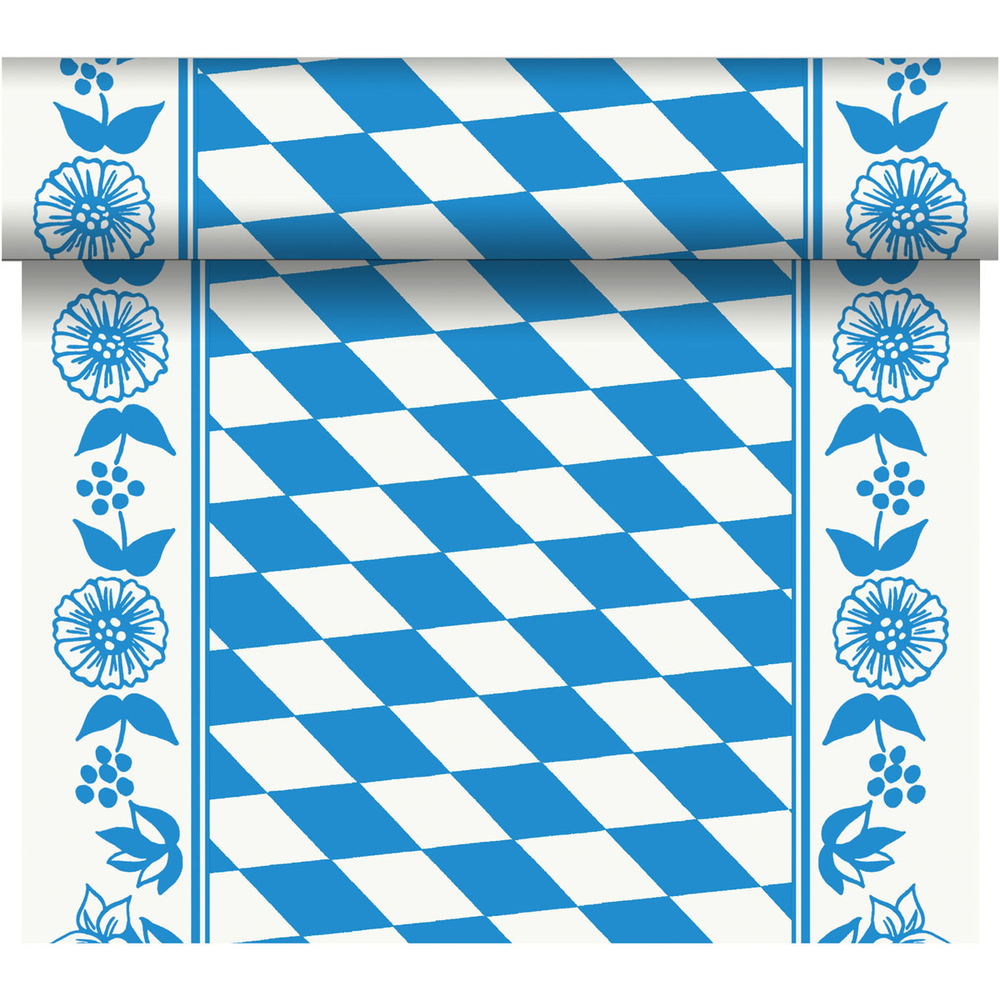 Duni Dunicel-Tischläufer Tête-à-Tête 24 m x 0,4 m (20 Abschnitte) Bayer. Raute