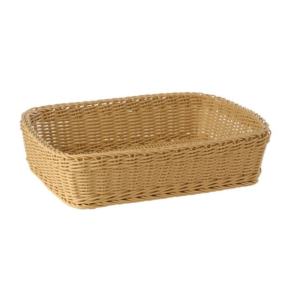 APS Korb, rechteckig 40 x 30 cm, H: 10 cm , Polypropylen, beige