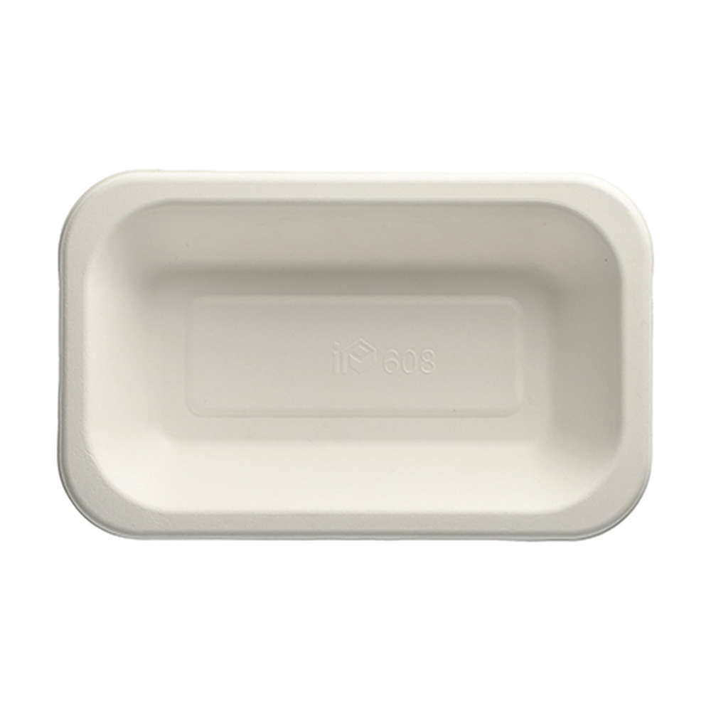 Papstar Siegelschalen Zuckerrohr 750 ml 4,2 cm x 15 cm x 24 cm weiss