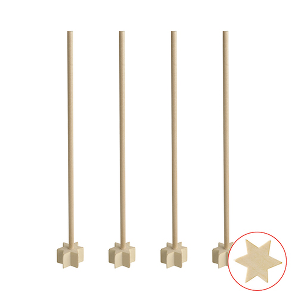 Papstar Cocktail-Stampfer, Holz "pure" 17 cm natur "Star"