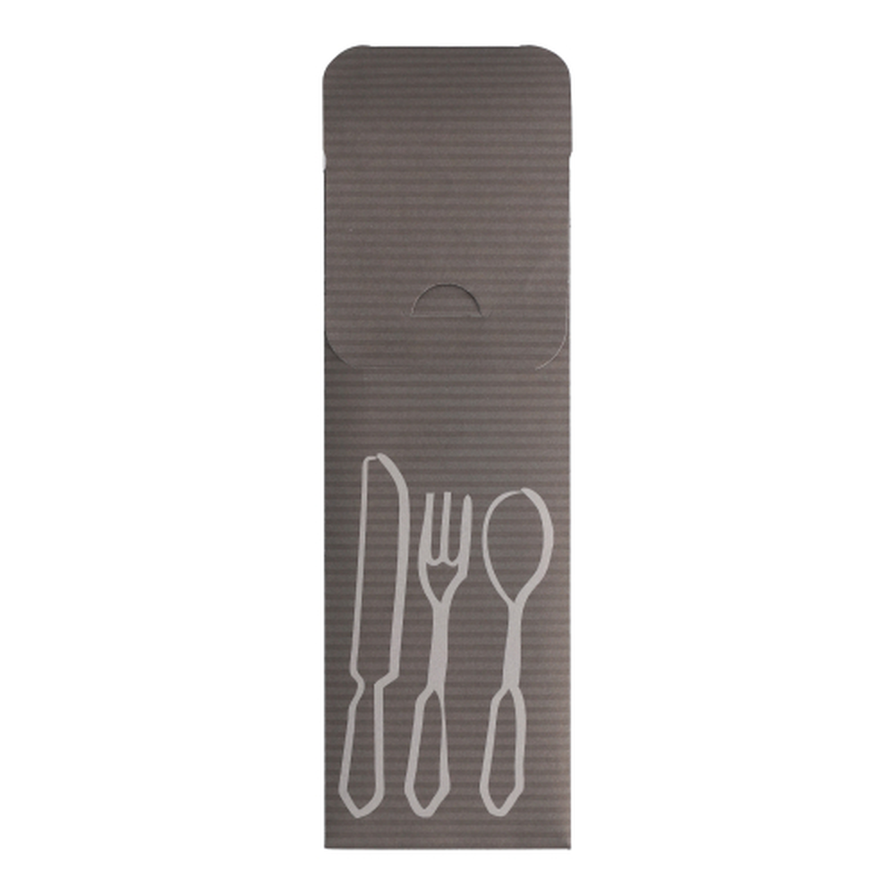 Papstar Bestecktaschen 23,5 cm x 7,3 cm anthrazit inkl. farbiger Serviette