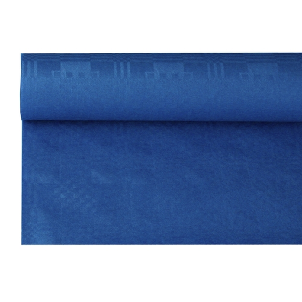 Papstar Papiertischtuch mit Damastprägung 8 m x 1,2 m dunkelblau