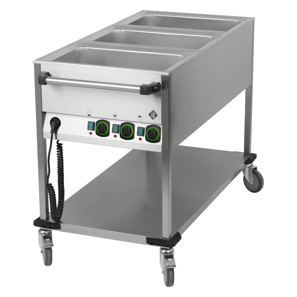 RM Gastro Bain Marie fahrbar elektrisch GN 3-1/1 Steuerung auf der kürzeren Seit