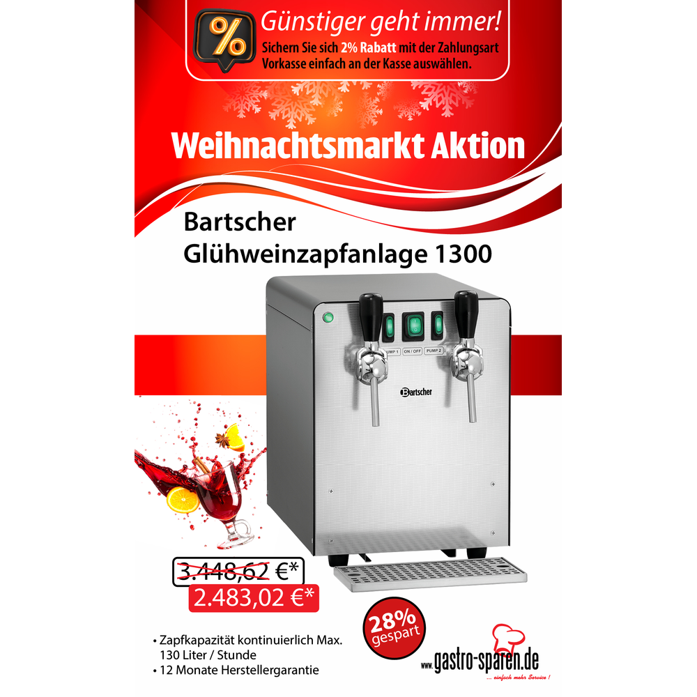 Bartscher Glühweinzapfanlage 1300