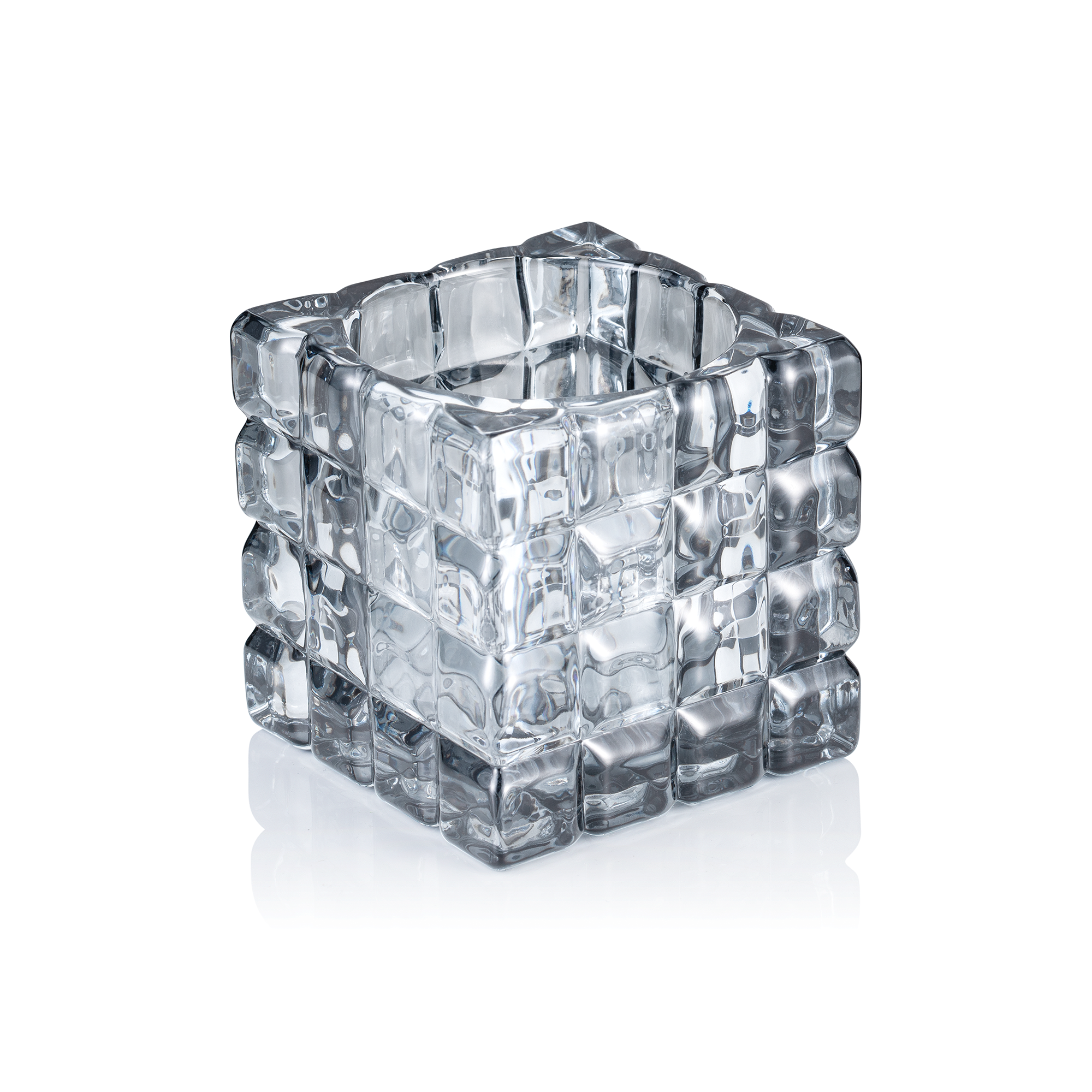 WAS Cube Smoke Grey YUYU, 9 x 9 x 9 cm, Glas