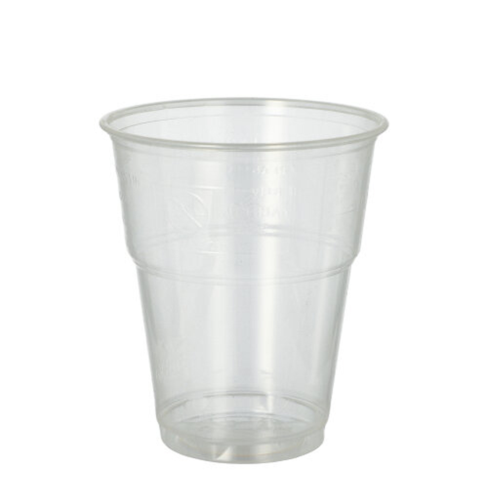 PAPSTAR Kaltgetränkebecher, PLA pure 0,3 l Ø 9,5 cm · 11 cm glasklar mit Sc