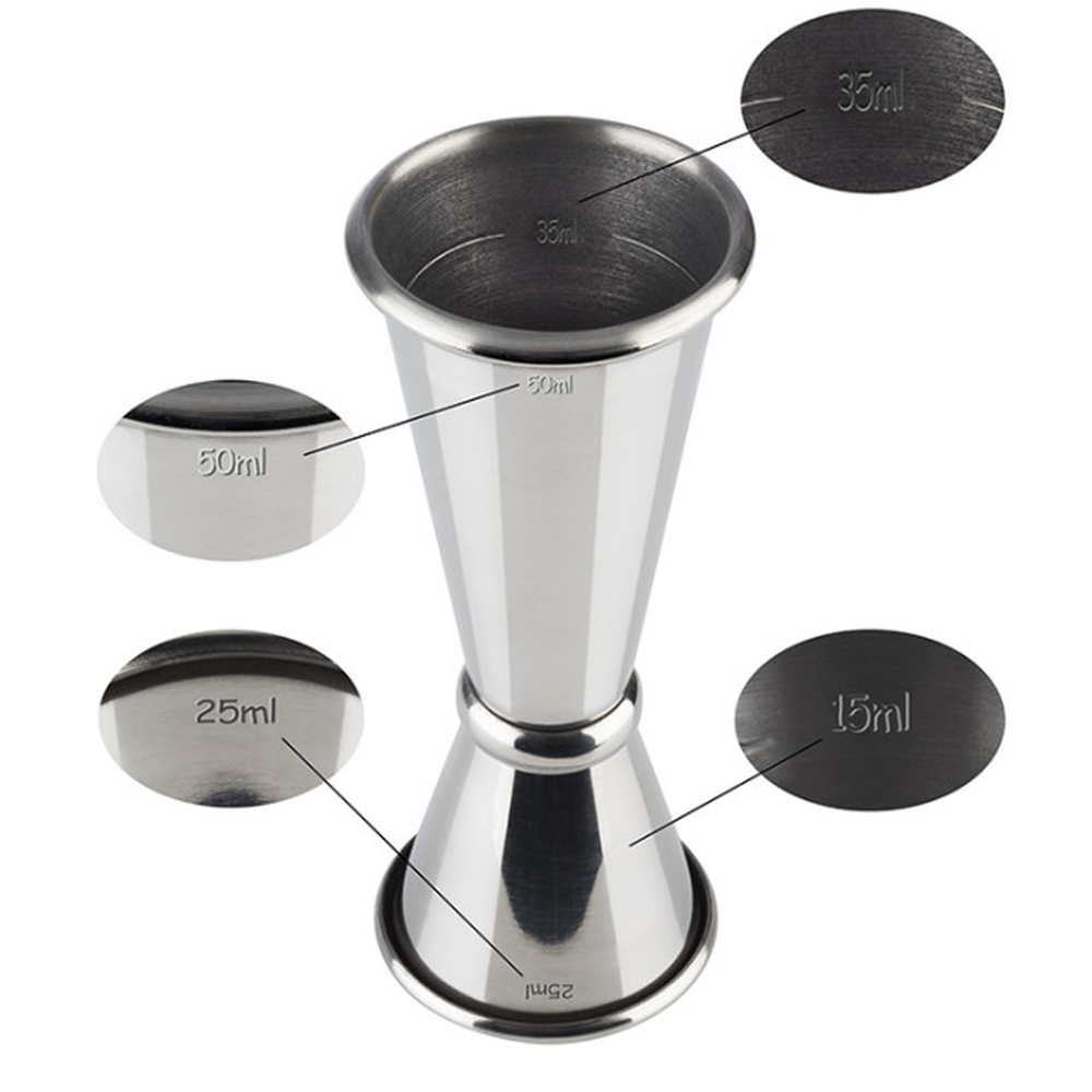 APS Cocktail-Doppelmaß Ø 4 cm, H: 11 cm , Edelstahl