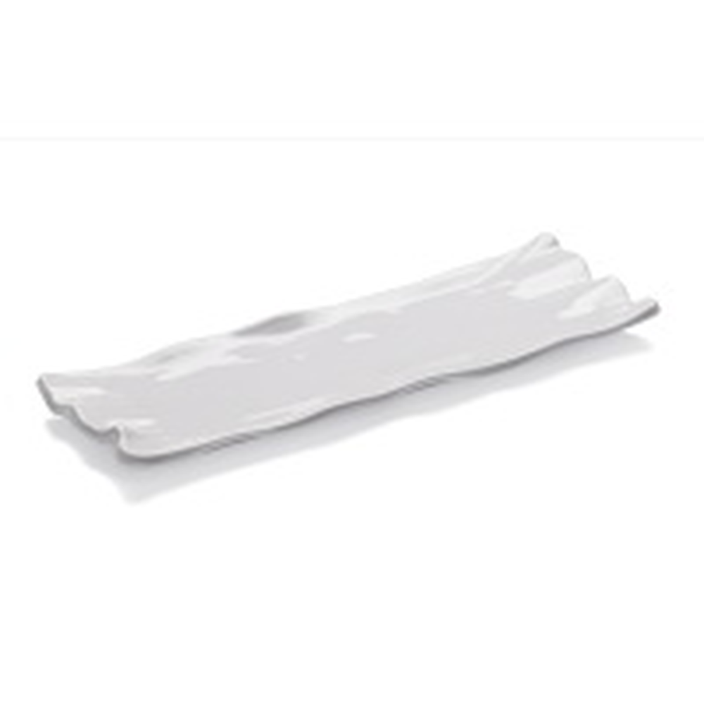 WAS Ruffle Square Platte, 53 x 17,8 cm, weiß, Melamin