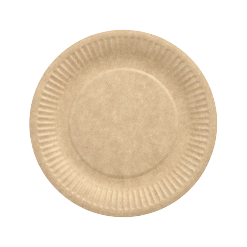 Papstar Teller, Pappe "pure" rund Ø 19 cm braun