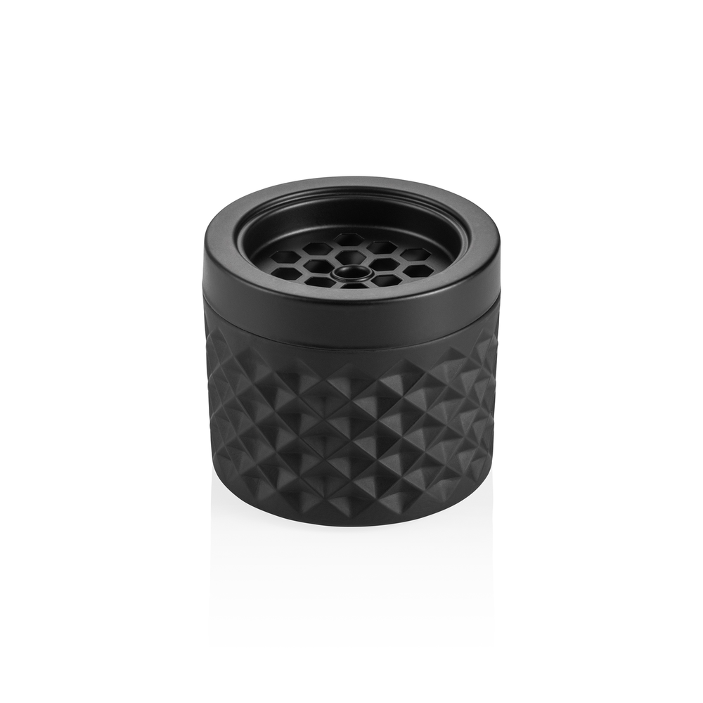 WAS Windaschenbecher, Ø 9,5 cm, schwarz, Glas, Metall