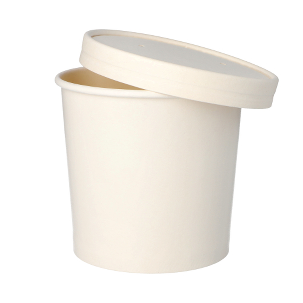 Papstar Suppenbecher, Pappe "To Go" rund 770 ml Ø 11,8 cm · 10,5 cm weiss