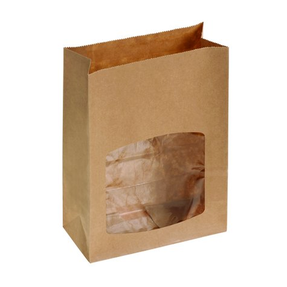 Pacovis Blockboden-Sandwichbeutel, mit Sichtf. 155+2x35x210mm