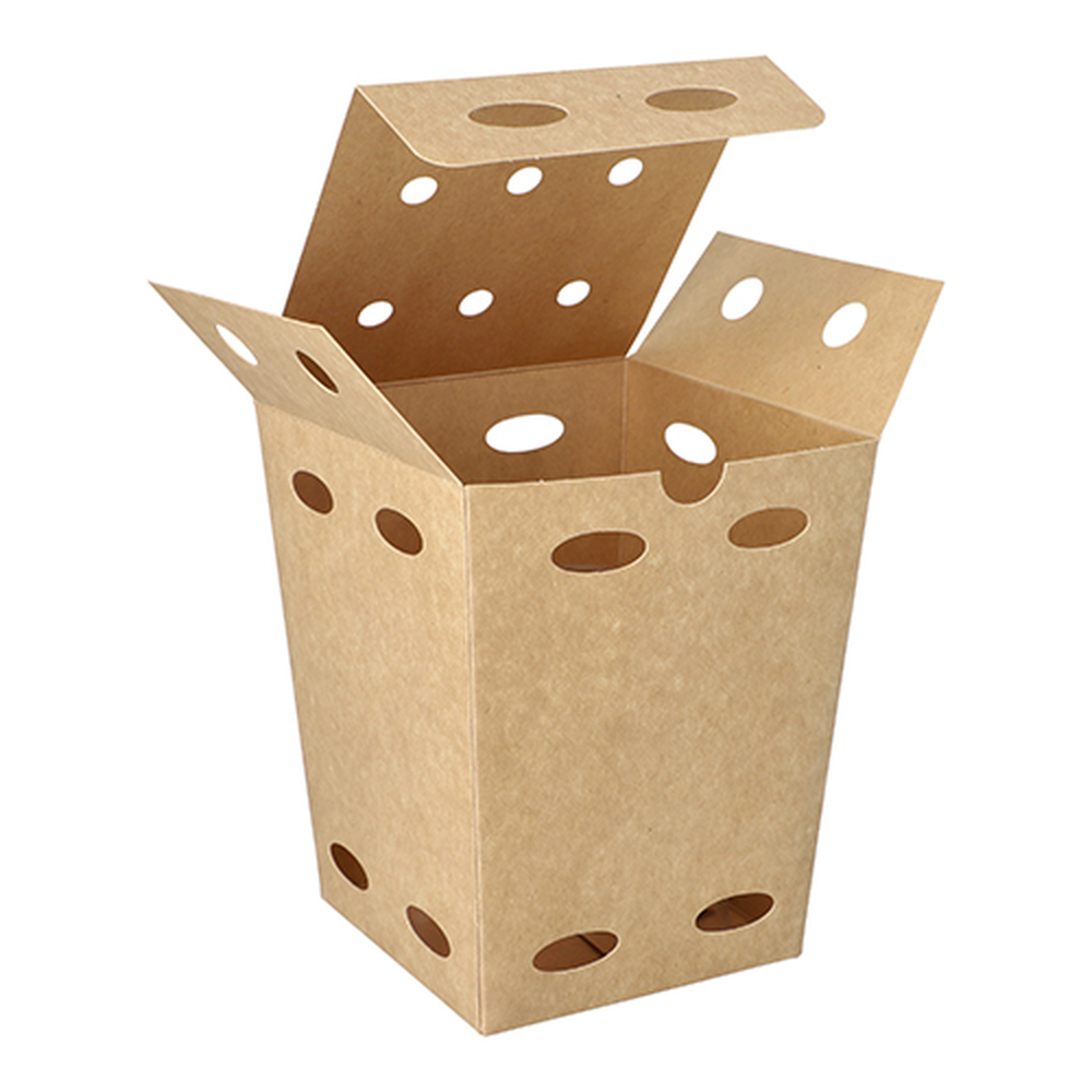 Papstar Pommes-Frites-Boxen, Pappe "NOTPLA" 15 cm x 10,5 cm x 10,5 cm braun