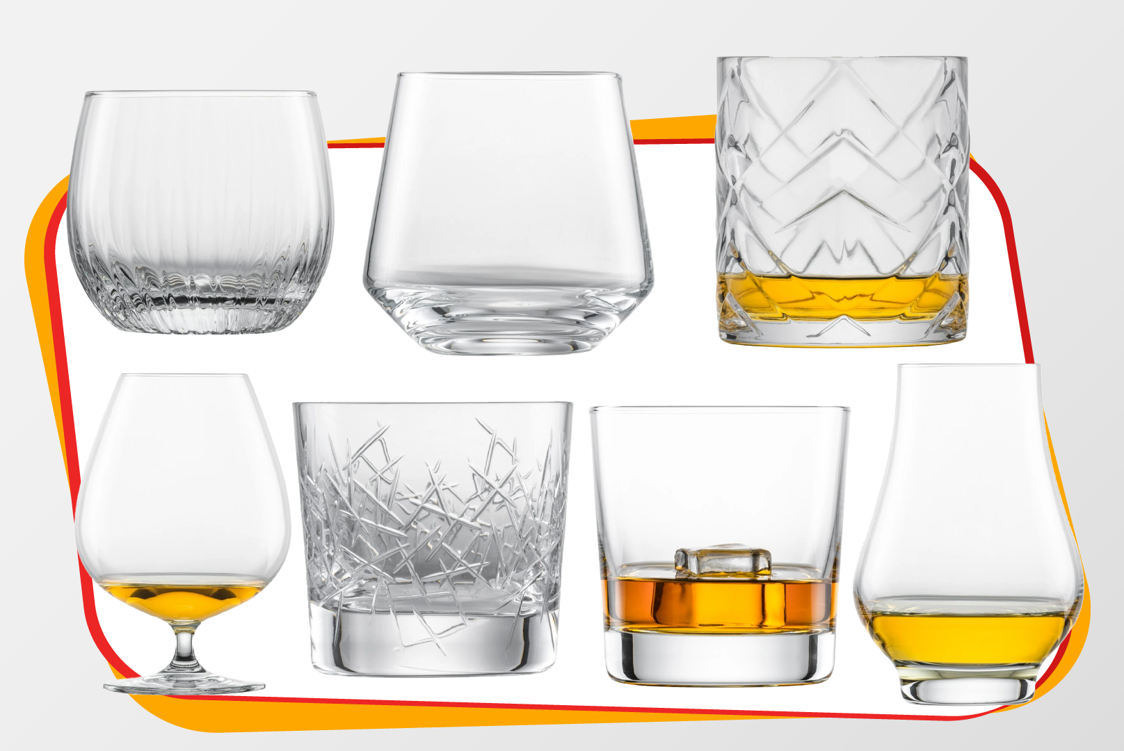 Whiskyglas, Tumbler, Klarglas, Kristallglas, Rundes Glas
