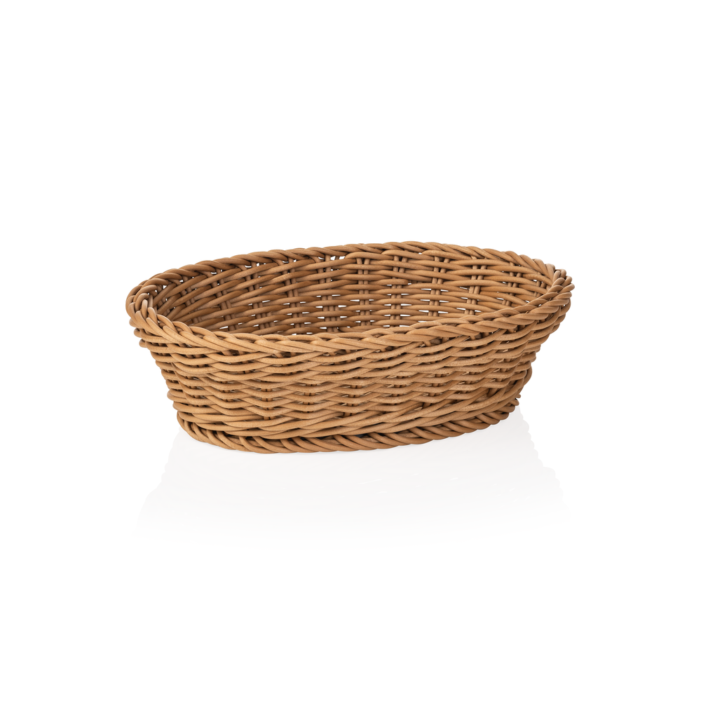 WAS Korb WEAVER PRO Tischkörbe, 25 x 19 x 6,5 cm, oval, beige, Polypropylen