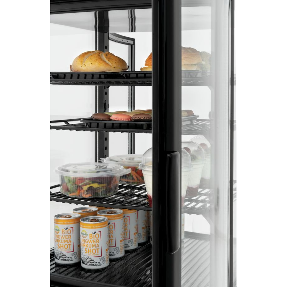 Bartscher Mini-Kühlvitrine 98L2T schwarz