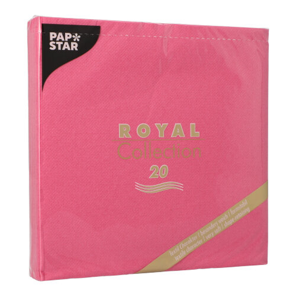 Papstar Servietten "ROYAL Collection" 1/4-Falz 40 cm x 40 cm fuchsia