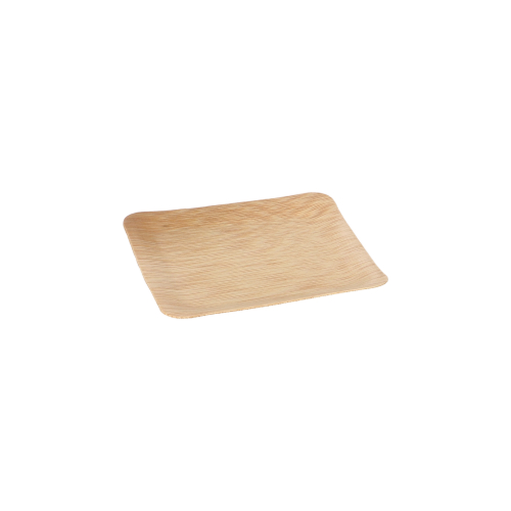 Papstar Fingerfood - Teller, Bambus "pure" eckig 1,5 cm x 8,5 cm x 8,5 cm