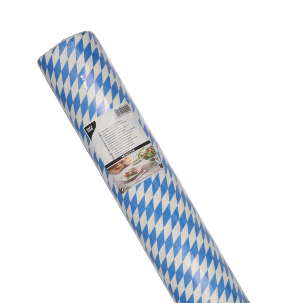 Papstar Papiertischtuch mit Damastprägung 50 m x 1 m "Bayrisch Blau"