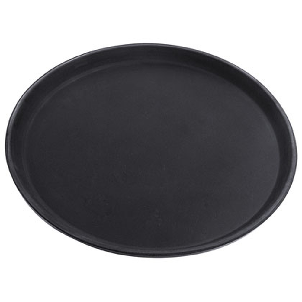 Contacto Tablett, rund 35 cm, schwarz rutschfest