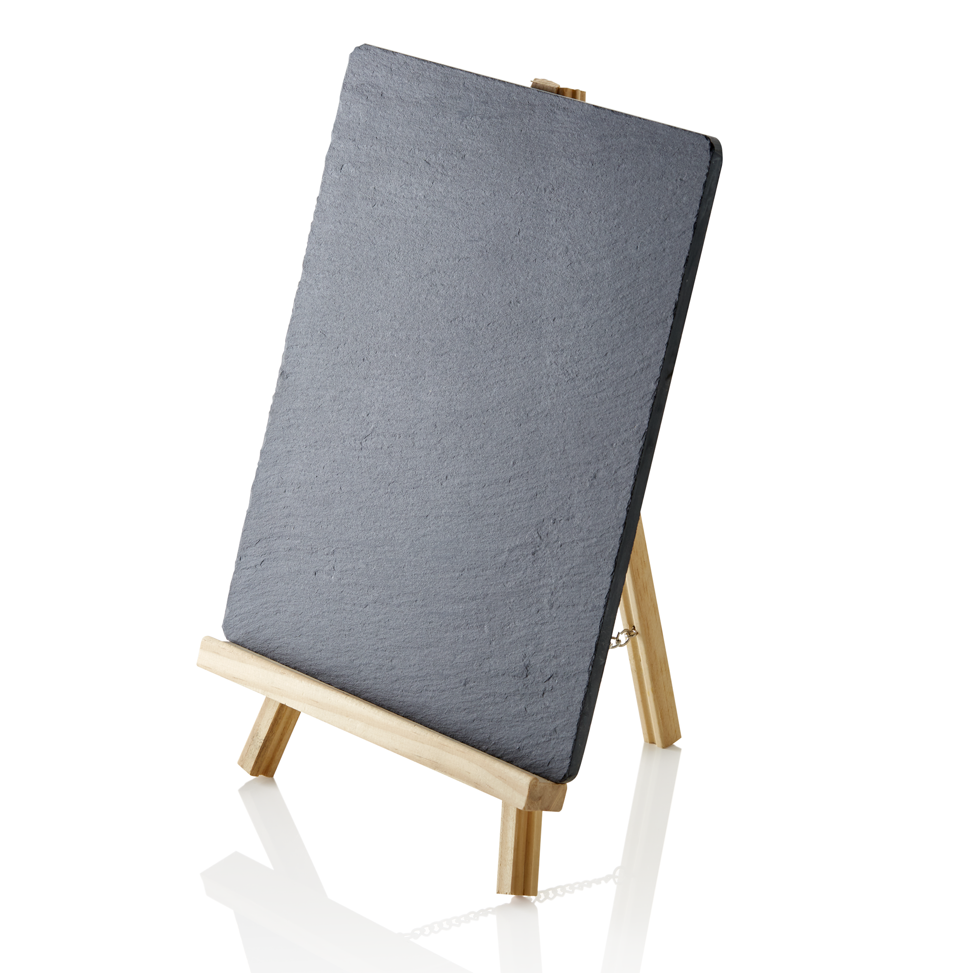 WAS Naturschiefertafel SLATE LINE, 24 x 21 cm, Naturschiefer, Holz