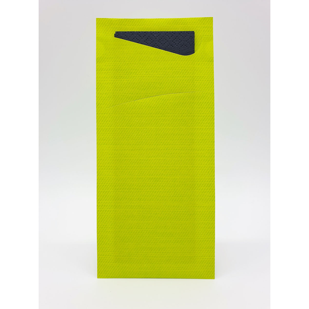 Duni Sacchetto Zelltuch 190 x 85 mm kiwi/schwarz