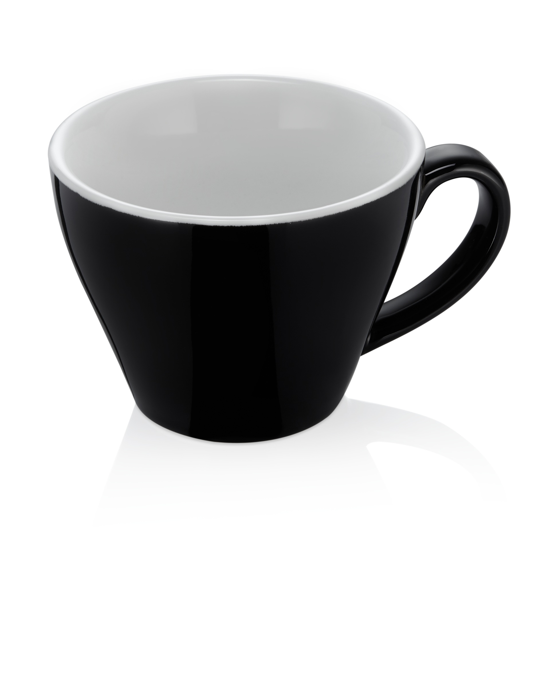 WAS Espresso doppio Set ITALIA BLACK, 180 ml, Ø 8,5 cm, Set á 6 Stück, Porzellan
