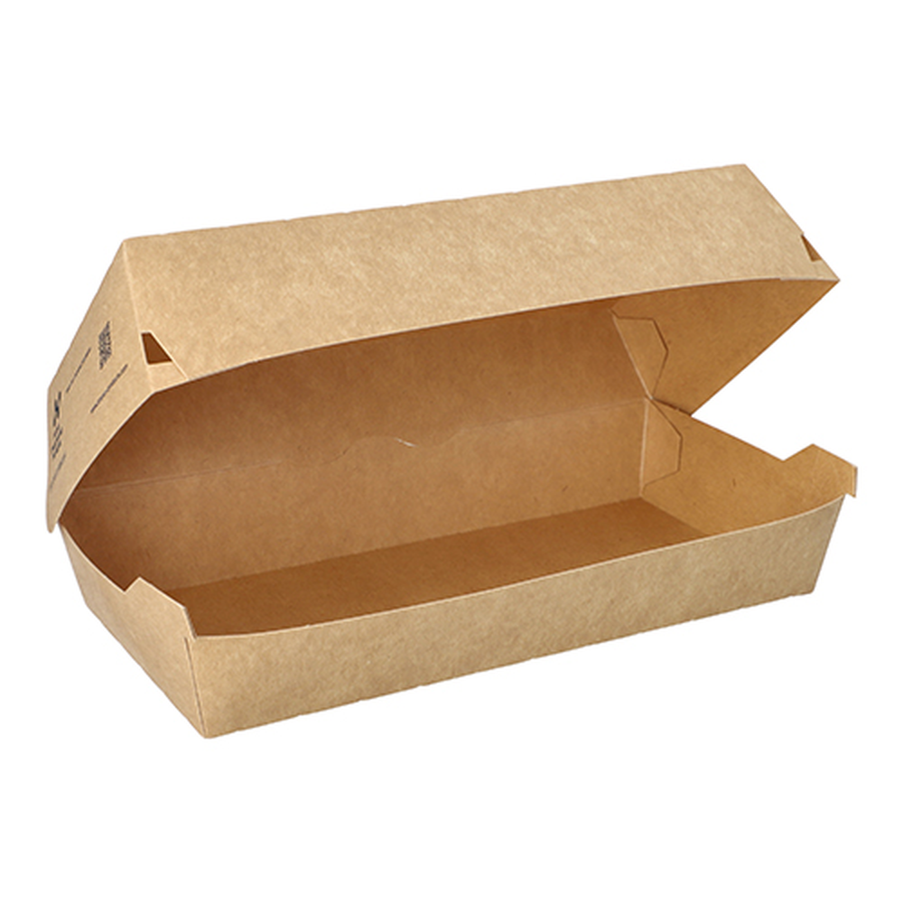 Papstar Baguetteboxen, Pappe "NOTPLA" 7,5 cm x 10,7 cm x 22 cm braun