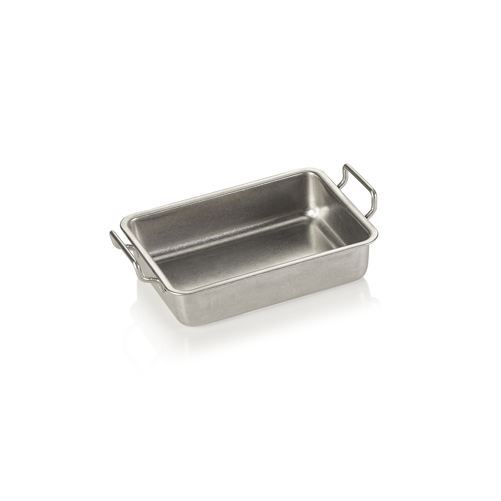 WAS Mini Servierbräter STEEL & STYLE HERITAGE, 18 x 11,5 x 4,5 cm, 410 ml, Chrom