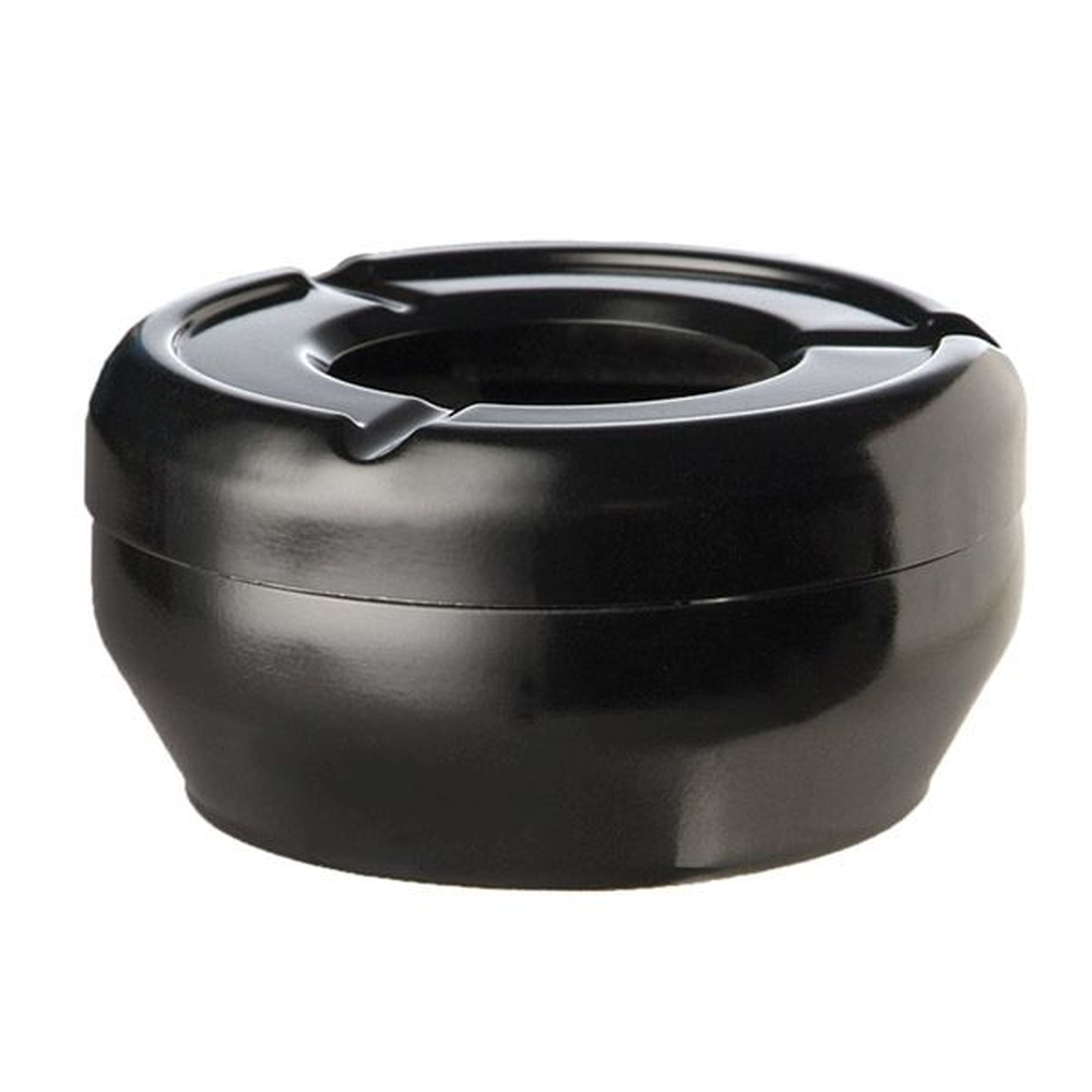 APS Wind-Aschenbecher -CASUAL- Ø 10 cm, H: 4 cm , Melamin, schwarz