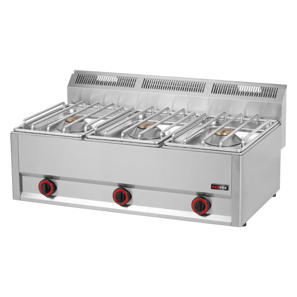 RM Gastro Gasherd 3x Brenner ohne Unterbauten / REDFOX - SP 90/3 GLS
