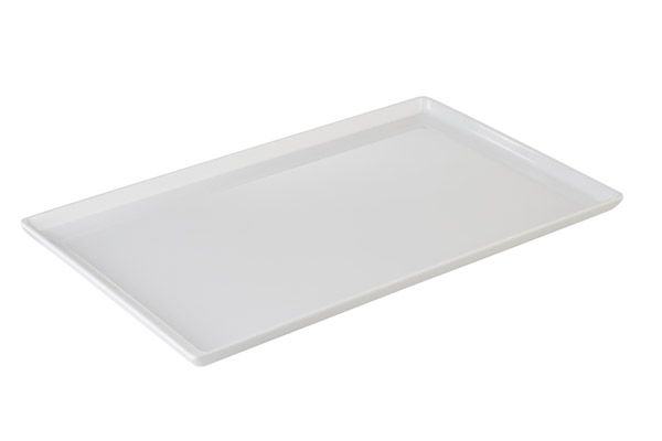 APS Tablett GN 1/1 -FLOAT- 53 x 32,5 cm, H: 3 cm , Melamin, weiß