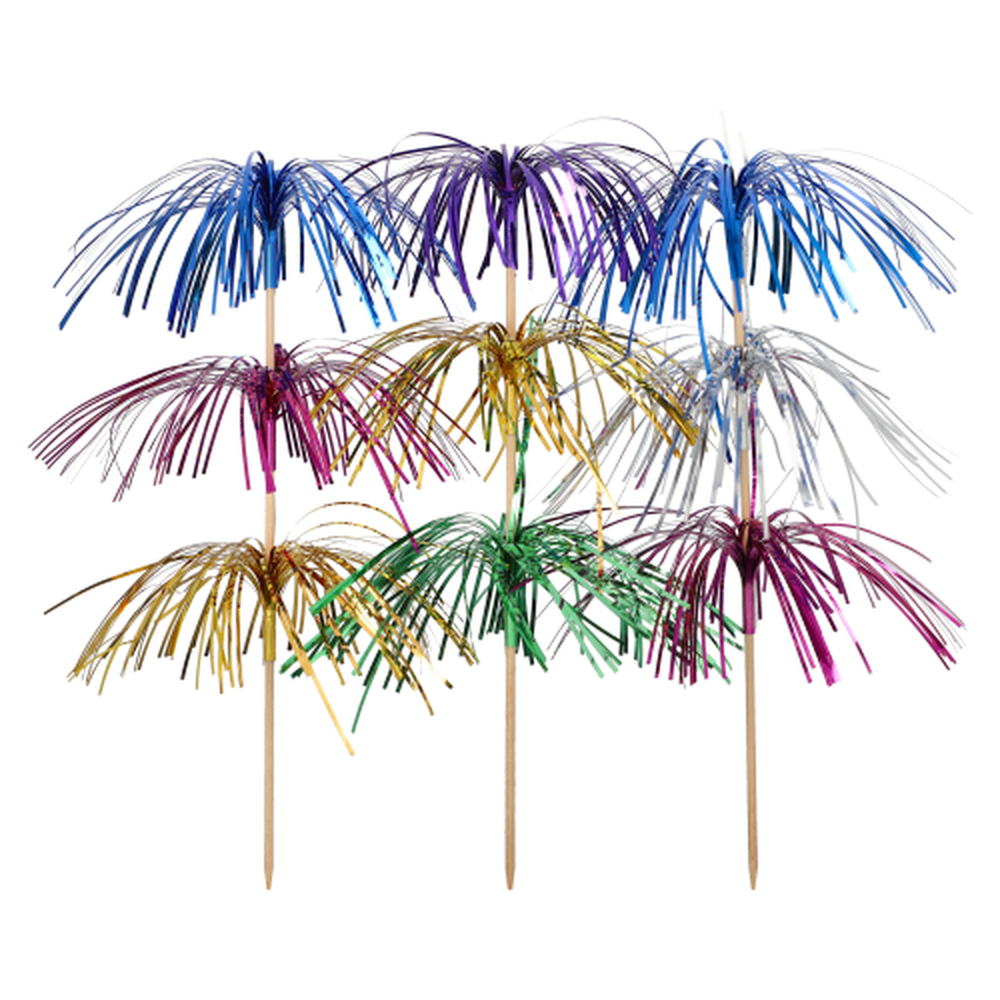 Papstar Deko-Picker 18 cm farbig sortiert "Feuerwerk" 3-lagig