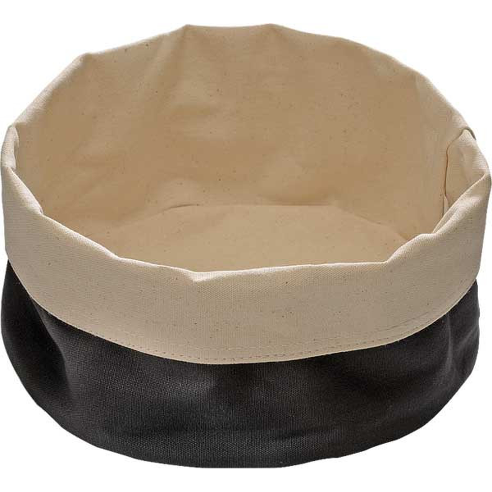 APS Brottasche Ø 17 cm, H: 8 cm , Baumwolle, beige, schwarz